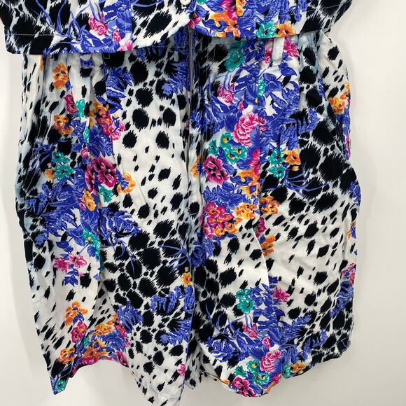 Paris Blues Vintage Floral Polka Dot 2 Piece Outfit Size Small / 5 - Picture 3 of 10